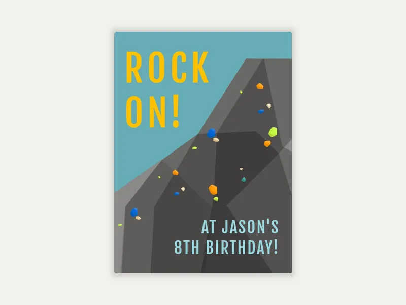 Rock On Invitation free template design