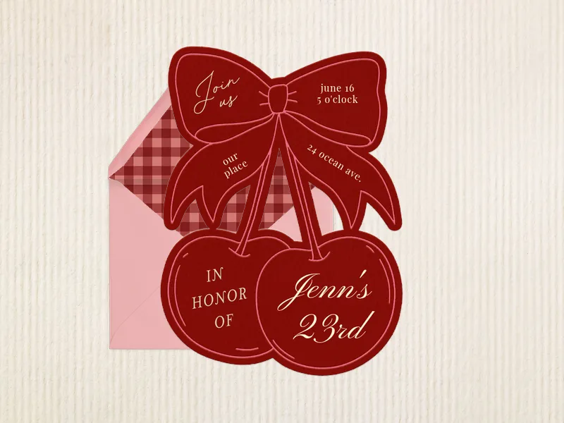 Very Cherry Invitation premium template design