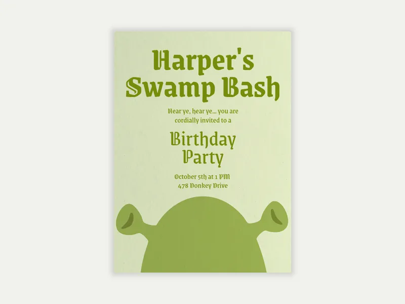 Ogre Paradise Invitation free template design