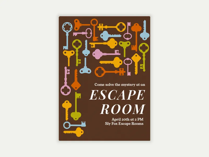 Great Escape Invitation free template design