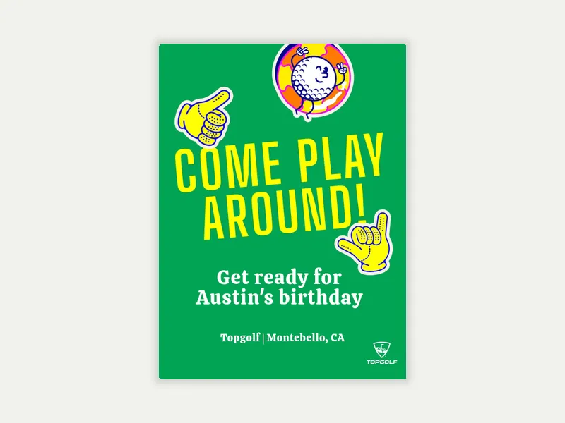 Topgolf: Come Play Around - topgolf - Invitation