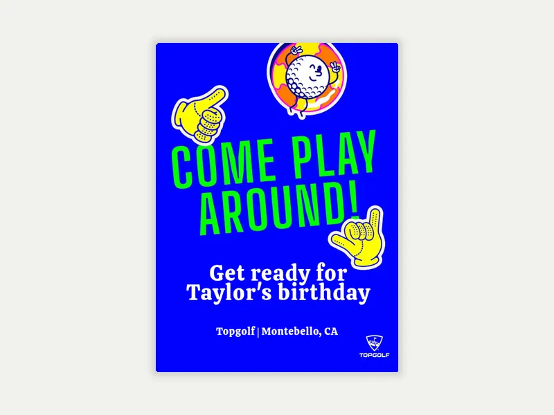 Topgolf: Come Play Around - guys_night - Invitation