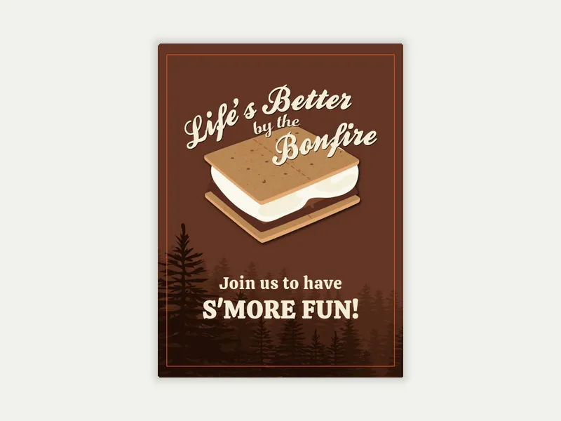 S'more Good Times Invitation free template design