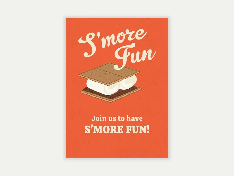 S'more Good Times Invitation free template design