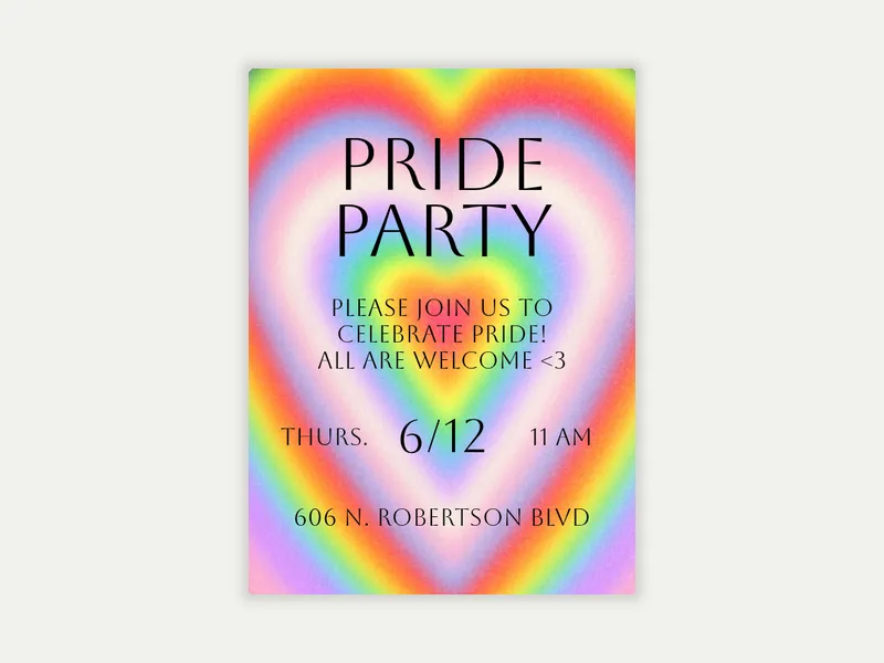 Rainbow Aura Invitation free template design