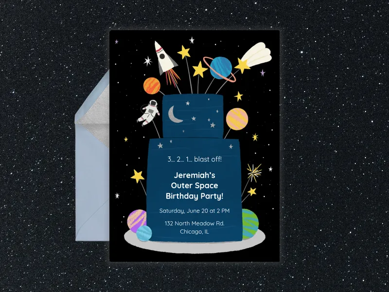 Space Cake - babys_first - Invitation