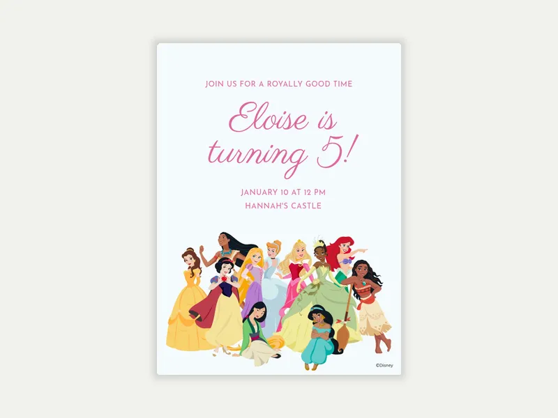 Disney: Princess Party - disney - Invitation