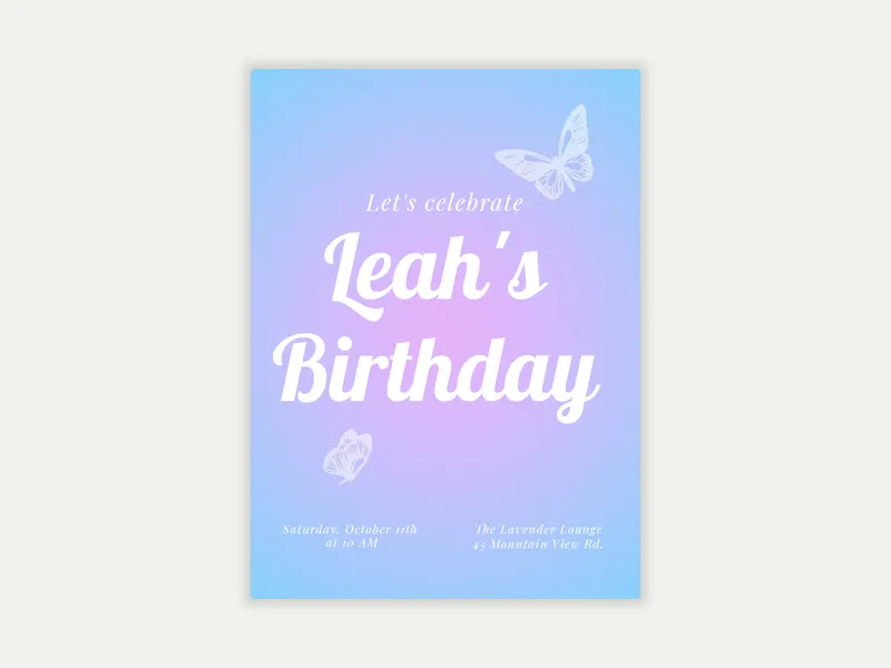 Lavender Lover Invitation free template design