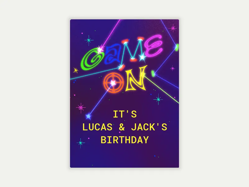 Abstract Laser Tag Party Invitation free template design
