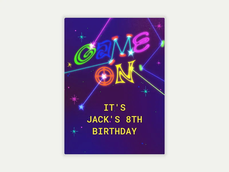 Abstract Laser Tag Party - featured - Invitation
