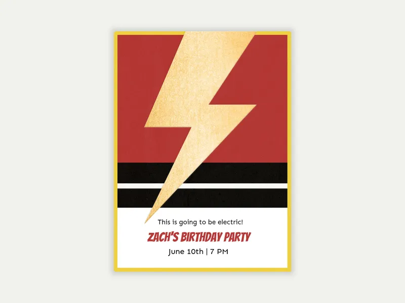 Monster Lightning - kids_and_teens - Invitation