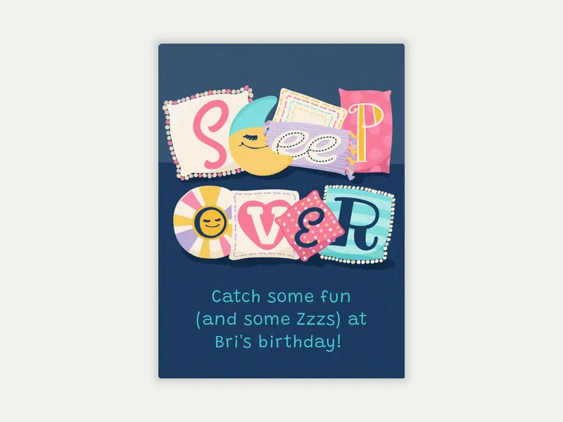 Sleepover Pillows - featured - Invitation