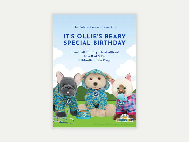 Build-A-Bear: Promise Pets Party - featured - Invitation