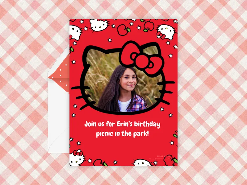Sanrio’s Hello Kitty & Friends: Cute to the Core Teen (Photo) Invitation premium template design