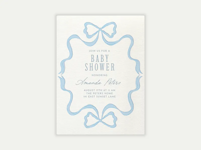 Rose Ribbon Invitation free template design