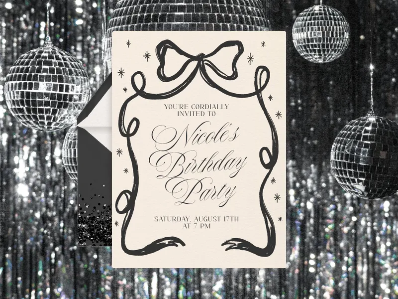 Twinkle Bow - birthday_forteens - Invitation