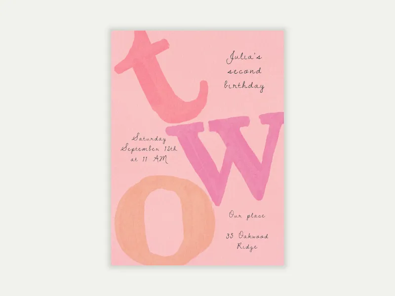 Letter Drop Invitation free template design