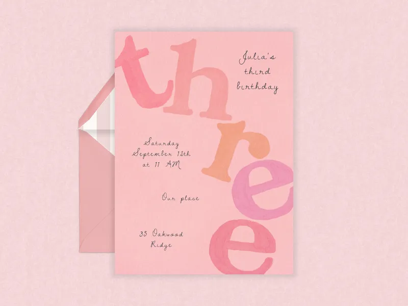 Letter Drop Invitation premium template design