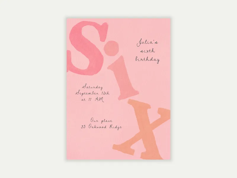 Letter Drop Invitation free template design
