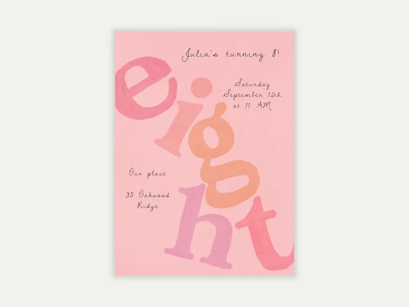 Letter Drop Invitation free template design