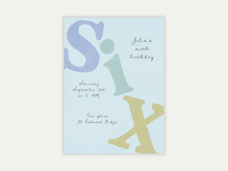 Letter Drop Invitation free template design