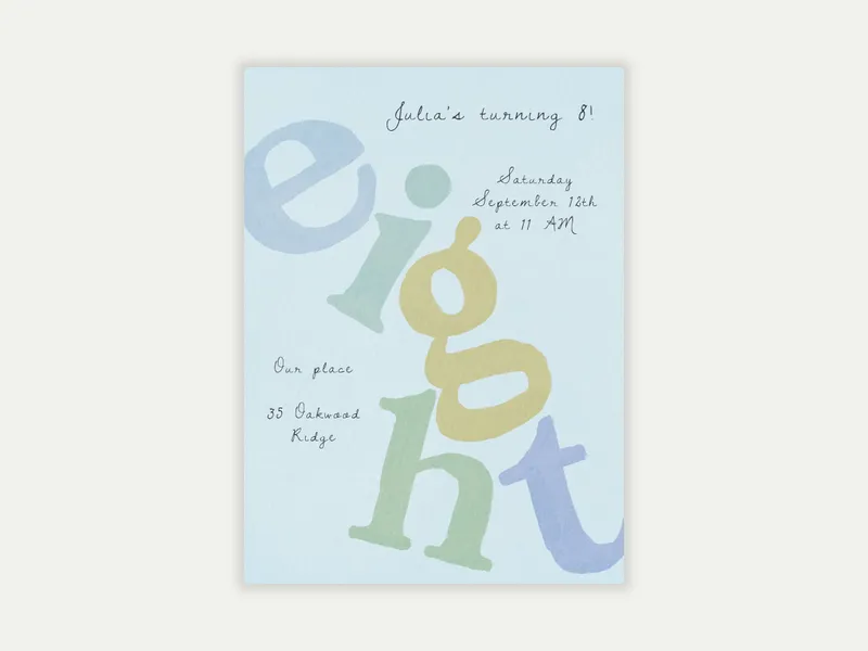 Letter Drop Invitation free template design