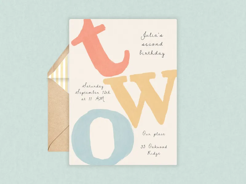 Letter Drop Invitation premium template design