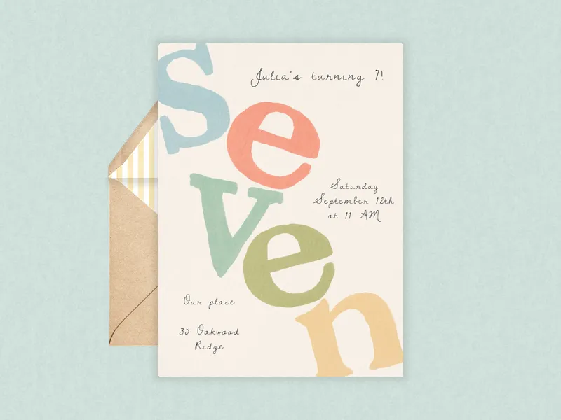Letter Drop Invitation premium template design