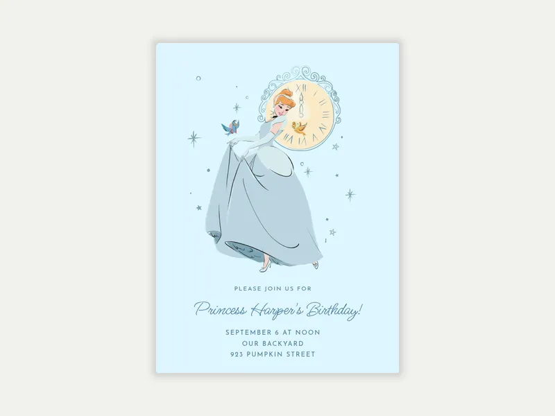 Disney's Cinderella: Dream Palace Invitation free template design