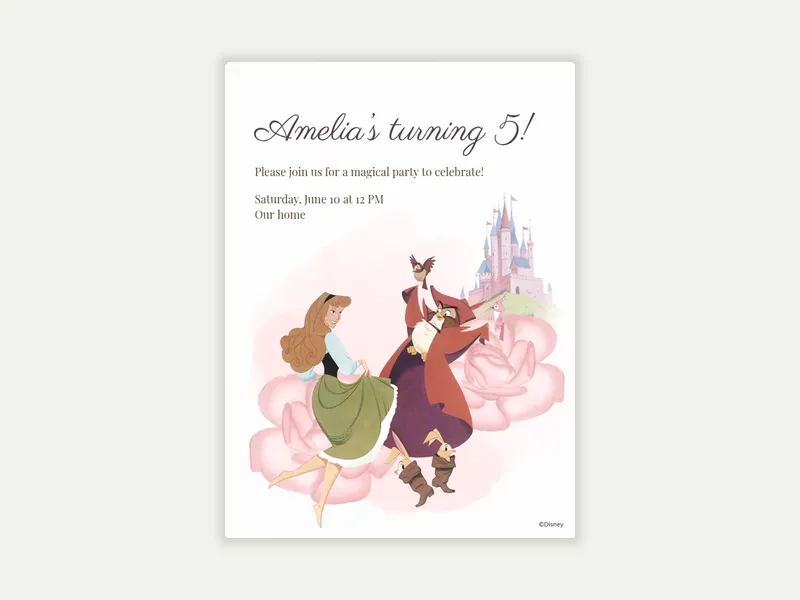 Disney’s Sleeping Beauty: Once Upon a Dream - disney - Invitation