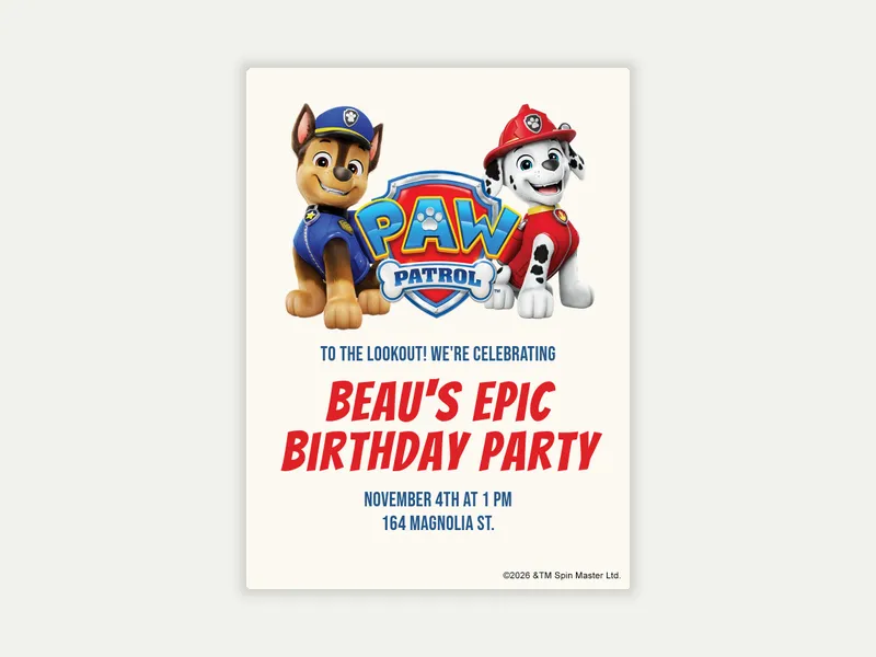 PAW Patrol™: Lookout Fun - featured - Invitation
