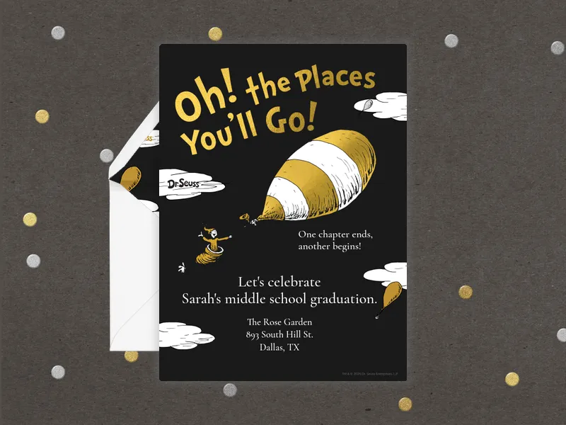 Dr. Seuss: New Chapters Invitation premium template design