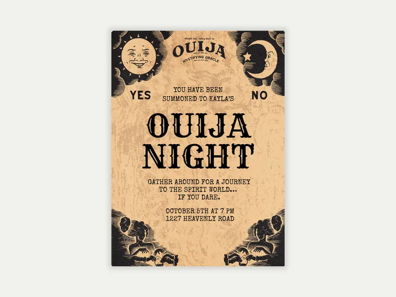 Hasbro’s Ouija: Mystical Moments - game_night - Invitation