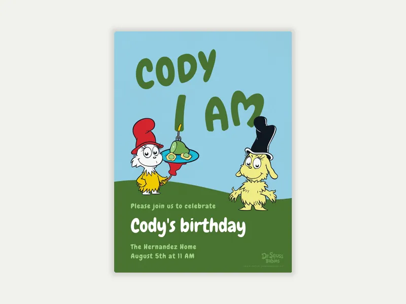 Dr. Seuss: Who I Am - dr_seuss - Invitation