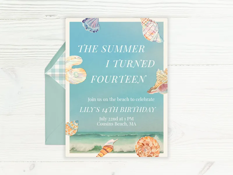 The Summer I... Invitation premium template design