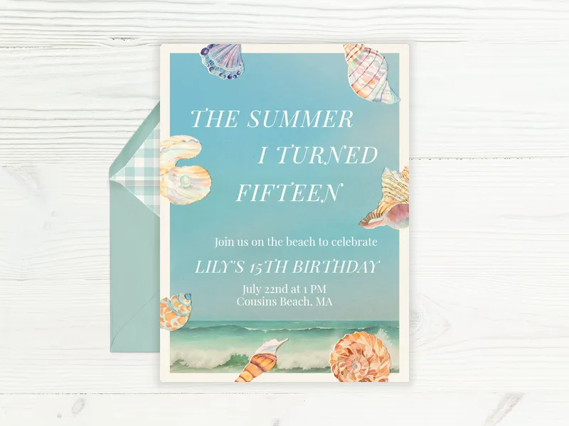 The Summer I... Invitation premium template design