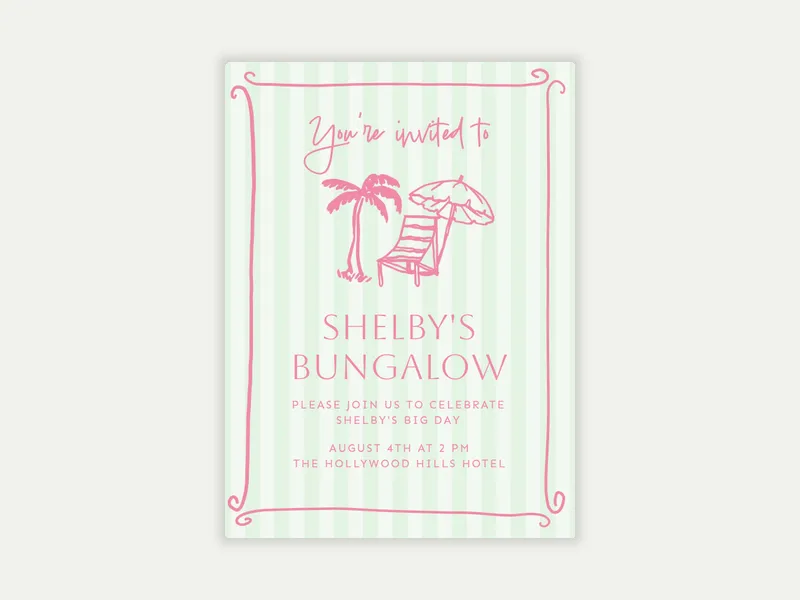 Summer Bungalow - beach_party - Invitation