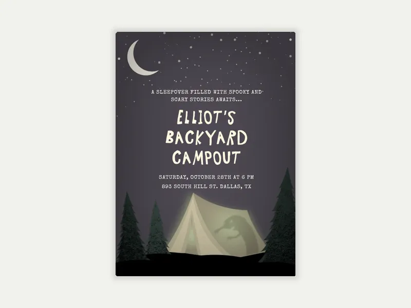 Spooky Tent - birthday_forkids - Invitation