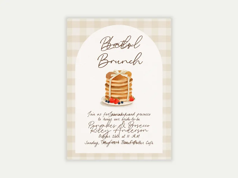 Gingham Brunch - bridal_shower - Invitation