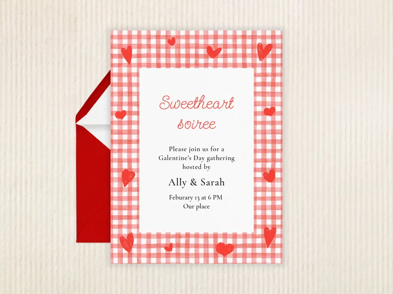 Sweetheart Soiree Invitation premium template design