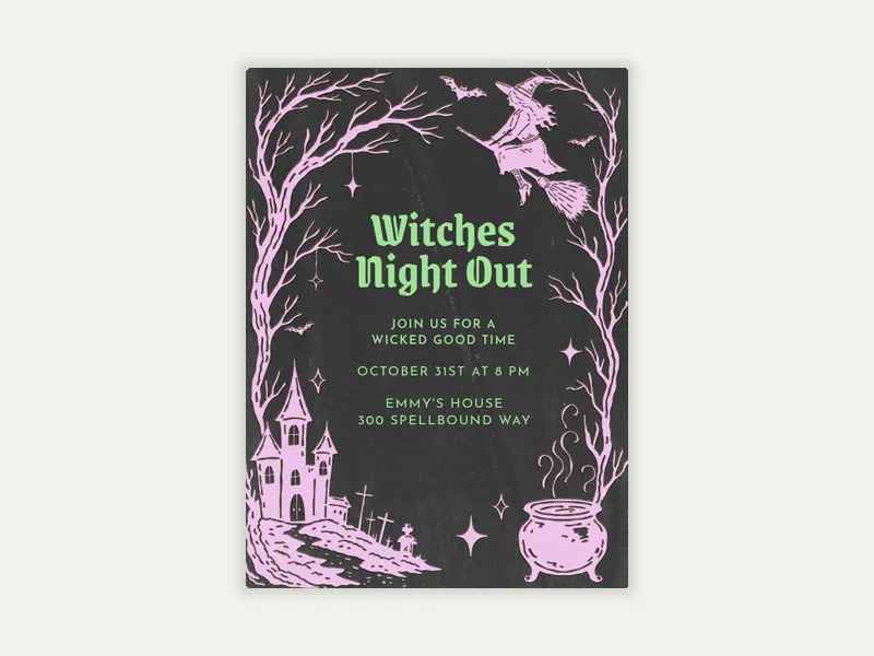 Witches Night Out - halloween - Invitation