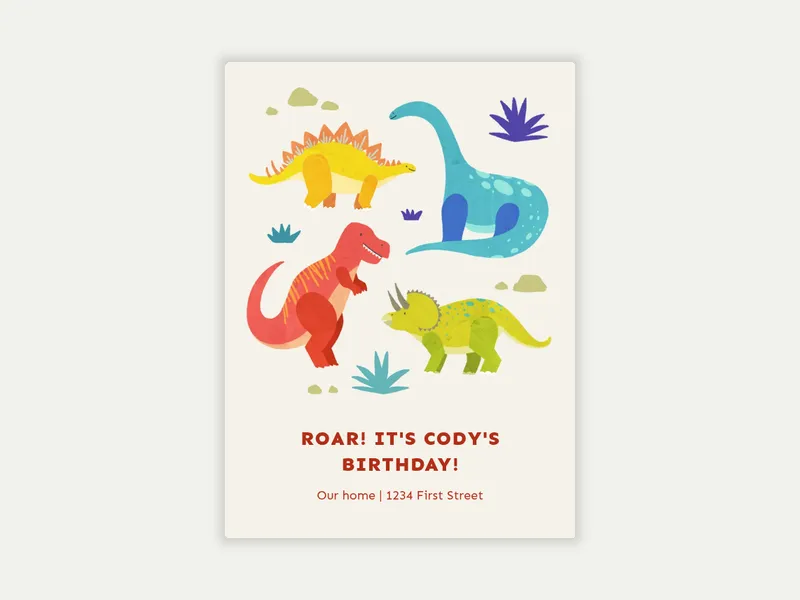 All the Dinos - featured - Invitation