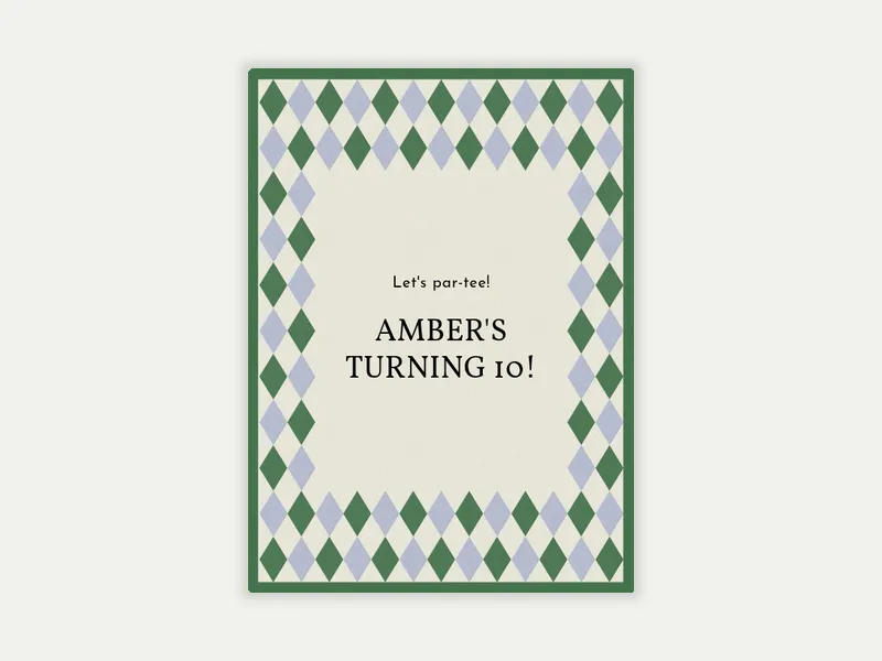 Argyle Style - featured - Invitation