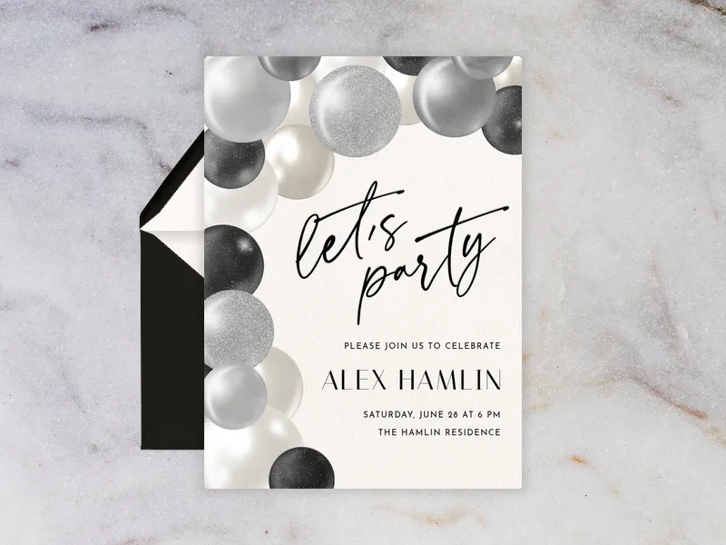 Balloon Arch Invitation premium template design