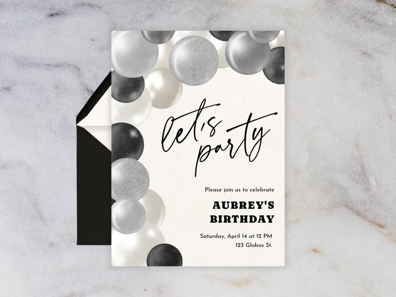Balloon Arch Invitation premium template design