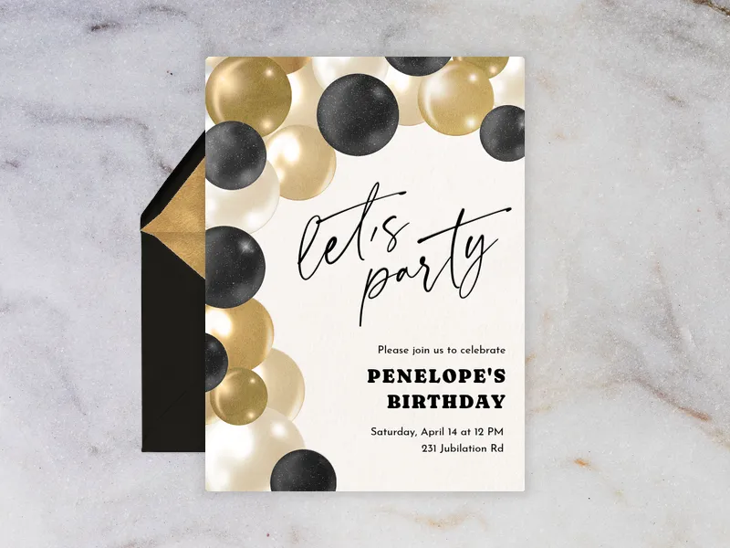 Balloon Arch Invitation premium template design