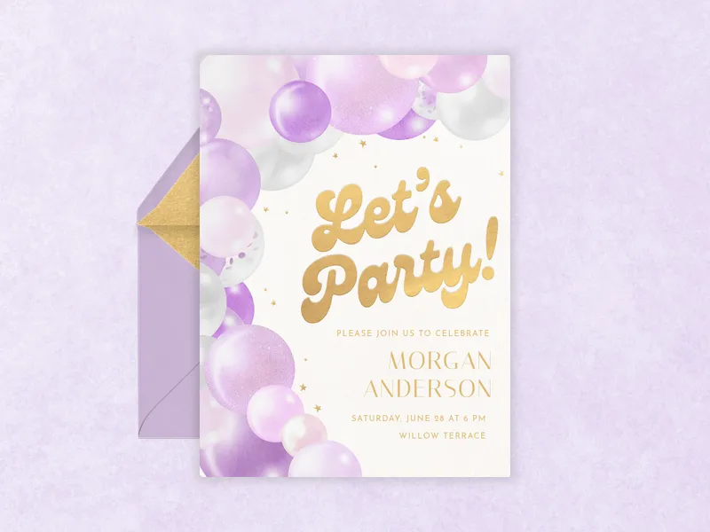 Balloon Arch Invitation premium template design