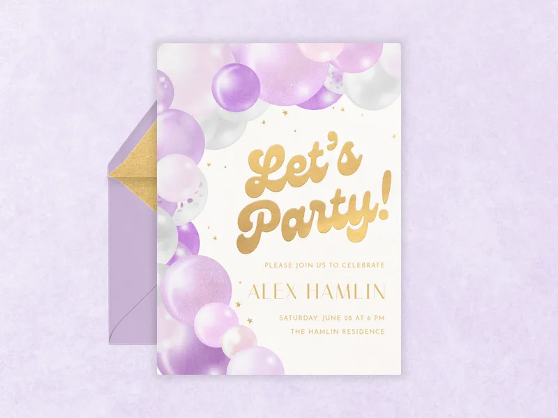 Balloon Arch Invitation premium template design