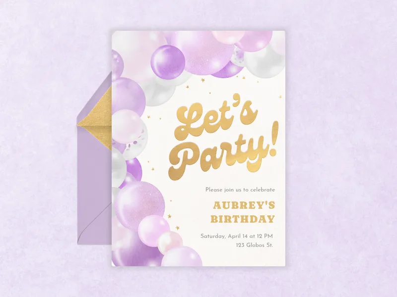 Balloon Arch Invitation premium template design