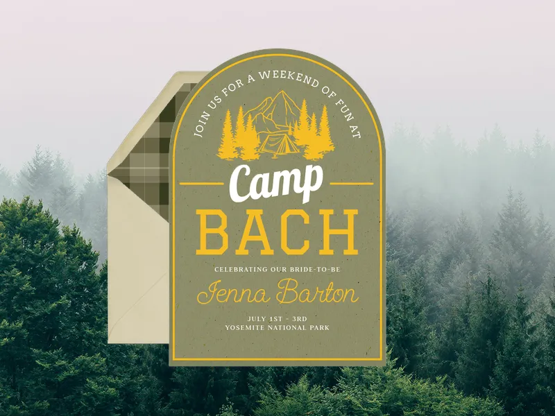 Base Camp Invitation premium template design